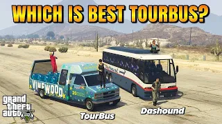 GTA 5 : TOURBUS VS DASHOUND BUS| WHICH IS BEST | GTA V #12