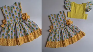 COMO CORTAR E COSTURAR VESTIDO INFANTIL ABERTO NAS LATERAIS COM DETALHE DE VIVO / PROJETO PAGO /