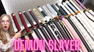 Unboxing ALL REAL Demon Slayer Swords!!