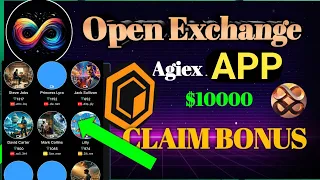 Agiex Airdrop claim: $10000 Claim Bonus daily #open ex mining new update #AgiexApp