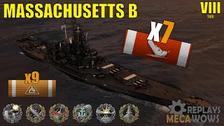 Massachusetts B 7 Kills & 200k Damage | World of Warships Gameplay