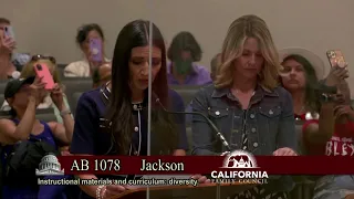 Sonja Shaw testifies in Opposition to AB 1078