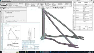 Моделирование металлоконструкций в КОМПАС-3D (фрагмент велорамы)