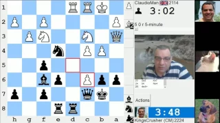 LIVE Blitz #3544 (Speed) Chess Game: Black vs ClaudioMan in French: Burn variation