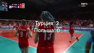 Женская сборная Турции обыграла команду Польши 3:0