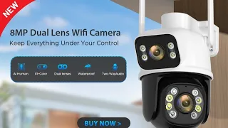 8MP 4K PTZ WiFi Surveillance Camera with Two Lenses Anbiux A8Q