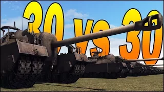 30 T-95 vs 30 JAGDTIGERS + NEW DRAG RACE - RobZ Realism Range Addon - MoW Assault Squad 2 - #111