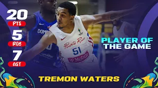 Tremon Waters 🇵🇷 | 20 PTS | 7 AST | 5 REB | Player of the Game vs. Dominican Republic
