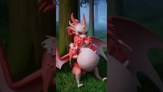 Pink​ Dragon Crying 😢 #anime #viral #gaming #animation #cartoon #animals