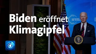 US-Präsident Biden eröffnet virtuellen Klimagipfel: "Wir müssen handeln."