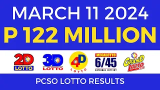 Lotto Result March 11 2024 9pm PCSO