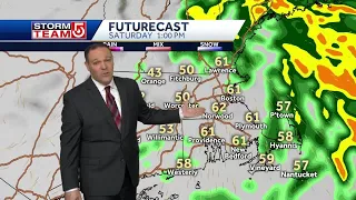 Heavy rain to taper off, strong winds will 'relax' Saturday afternoon