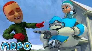 Snowball Showdown!!! | ARPO The Robot | Funny Kids Cartoons | Full Episode Compilation