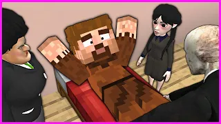 WEDNESDAY FAMILY MISSED THE POOR! 😱 - Minecraft