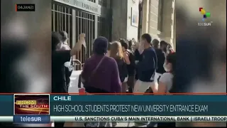 Chilean high school students protest new university entrance exam