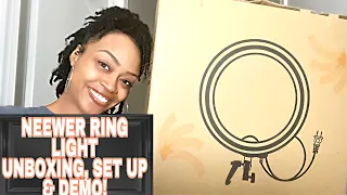 NEEWER RING LIGHT UNBOXING, SETUP & REVIEW 18"