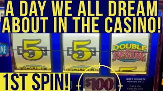 Ask The $100 Slot Nicely For a Huge JACKPOT & They Listen AGAIN On The VERY 1st Spin! Unbelievable!