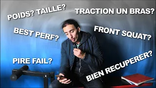 FAQ de fonte EP1: bien RECUPERER, meilleur exo TRACTION UN BRAS, légumes pas cher, stats perso...