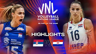 🇷🇸 SRB vs. 🇭🇷 CRO - Highlights Week 2 | Women's VNL 2023