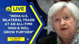 LIVE: US Treasury Secretary Janet Yellen Addresses The Media | G20 Finance Meeting | CNBCTV18