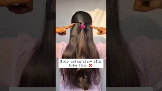 try this high ponytail hairstyle hack with claw clip/#hairstyle #hair #hairtutorial #hacks #shorts