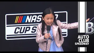 Nailed it! Watch 8-year-old Malea Emma's national anthem | NASCAR at Auto Club Speedway