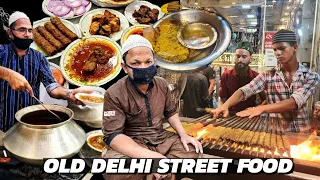 Best Old Delhi Street Food Tour of Jama Masjid पुरानी दिल्ली | EXTREME Nonveg Street Food Old Delhi