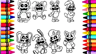 Poppy Playtime Coloring Pages / Color Smiling Critters / How to Color Characters