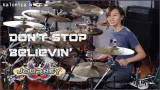 Journey - Don't Stop Believin' | Drum & Piano cover by Kalonica Nicx