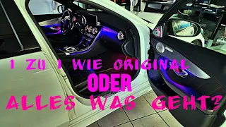 Mercedes W205 Ambiente wie original vs volles Programm NACHRÜSTEN/ Der Unterschied