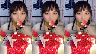 ASMR MUKBANG Red velvet cake EATING SHOW|소리좋은 러가지 음식 먹방 모음이 팅쇼 리얼 사운드|大食い