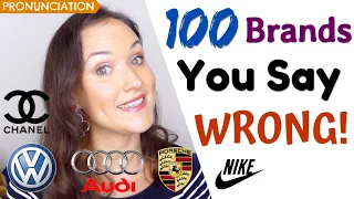 100 Brand Names You Pronounce WRONG! |  (How to say brands in English)