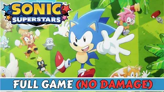 Sonic Superstars - 100% Full Game Walkthrough (All Collectibles) As Sonic The Hedgehog | No Damage