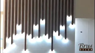 Рейки на стену с точечными светильниками