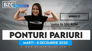 Ponturi pariuri sportive 08.12.2020