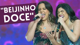 Improviso! Mari e Rayane cantam "Beijinho Doce" no Faustão