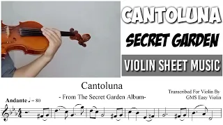 Free Sheet || Cantoluna - From Secret Garden || Violin Sheet Music