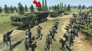 (MenOfWar 2 Sim) UKRANIAN TROOPS ATTACKED RUSSIAN ROCKET ISKANDER CONVOY