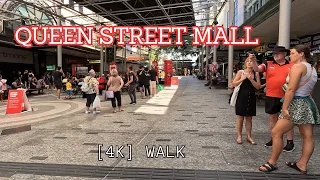Queen Street Mall, Brisbane || [4K] Ambient Walk