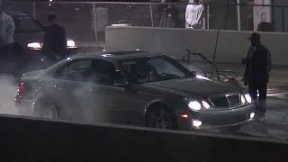 2005 Mercedes-Benz E55 AMG Drag Racing 1/4 Mile runs 11.6 @ 119 MPH