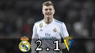 Real madrid vs Cadiz 2-1|Highlight & all goals Realmadrid tadi Malam