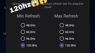 get refresh rate 120hz 😱😱