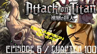 Attack On Titan Chapter 100 ANIMATION/MOTION MANGA |Season 4 Episode 5 Simulation with NEW OST