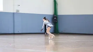 Inline Figure Skating - Axel + Double Toe Loop  Jump