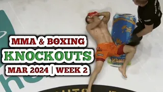 MMA & Boxing Knockouts, March 2024 | Week 2