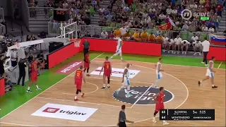 Luka Doncic 34 Pts, 14 Ast, 13 Rebs TRIPLE DOUBLE vs Montenegro. 104:100 Slovenia W