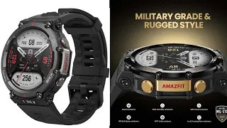 Amazfit T-Rex 2 Smart Watch for Men, Rugged Outdoor GPS Sports Fitness Watch