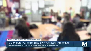 Metro Nashville Public Schools employee resigns during council meeting due to low salary