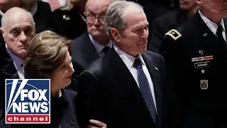 George W. Bush arrives for state funeral of George H.W. Bush