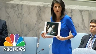UN Ambassador Nikki Haley Condemns Russia, Iran After Chemical Attack In Syria | NBC News